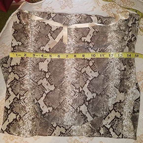 Python snakeskin backless dress snake top brown handmade tan beige small ooak - Picture 9 of 9